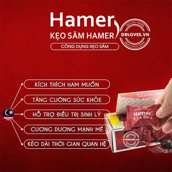 Ngậm kẹo sâm Hamer giúp duy trì lửa yêu và có trải nghiệm cuồng nhiệt
