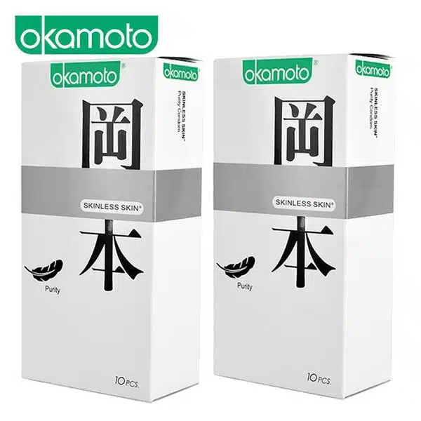 Bao cao su Okamoto Skinless Skin Purity - Siêu mỏng, ôm khít (10 cái)