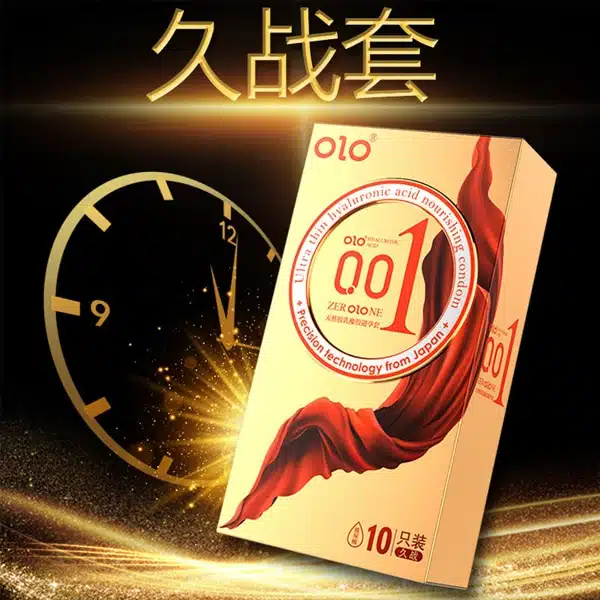 Bao cao su OLO Red Thin 001 Square Gold siêu mỏng gai nổi bó sát (10 cái)