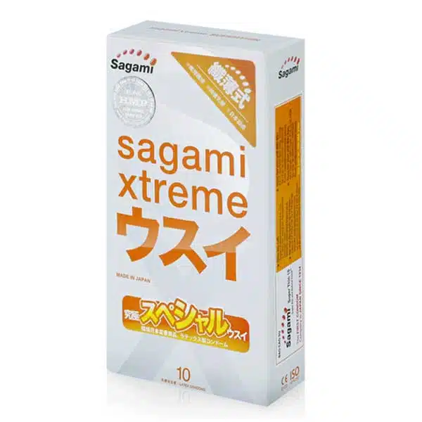 Bao cao su Sagami Xtreme Super Thin siêu mỏng, co giãn (10 cái)