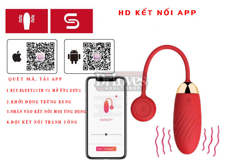 Trứng Rung Svakom ELLA 11 Chế Độ Rung Điều Khiển APP Trung Rung Svakom Ella (5)