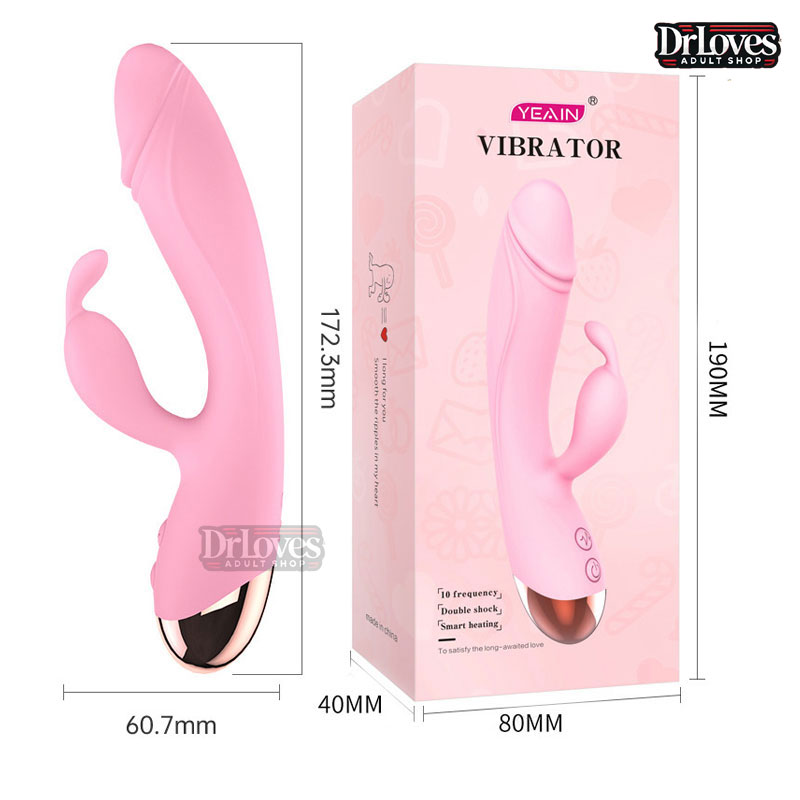 Dương Vật Giả Rung Thỏ Yeain 10 Chế Độ + Sưởi Ấm Duong Vat Gia Cam Tay Yeain (6)