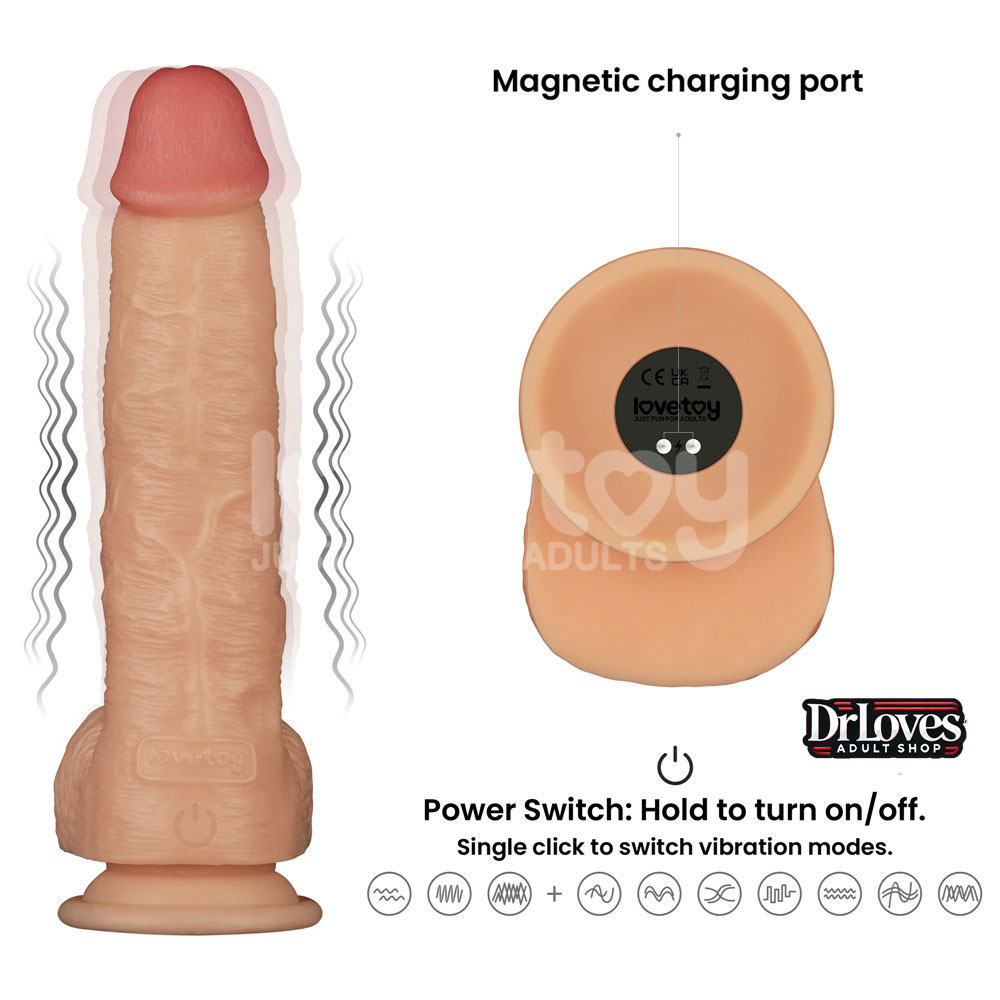 Dương Vật Giả Lovetoy 9.5 inch Power Basic Có Rung Duong Vat Gia Lovetoy 9 5inch Power Basic (2)