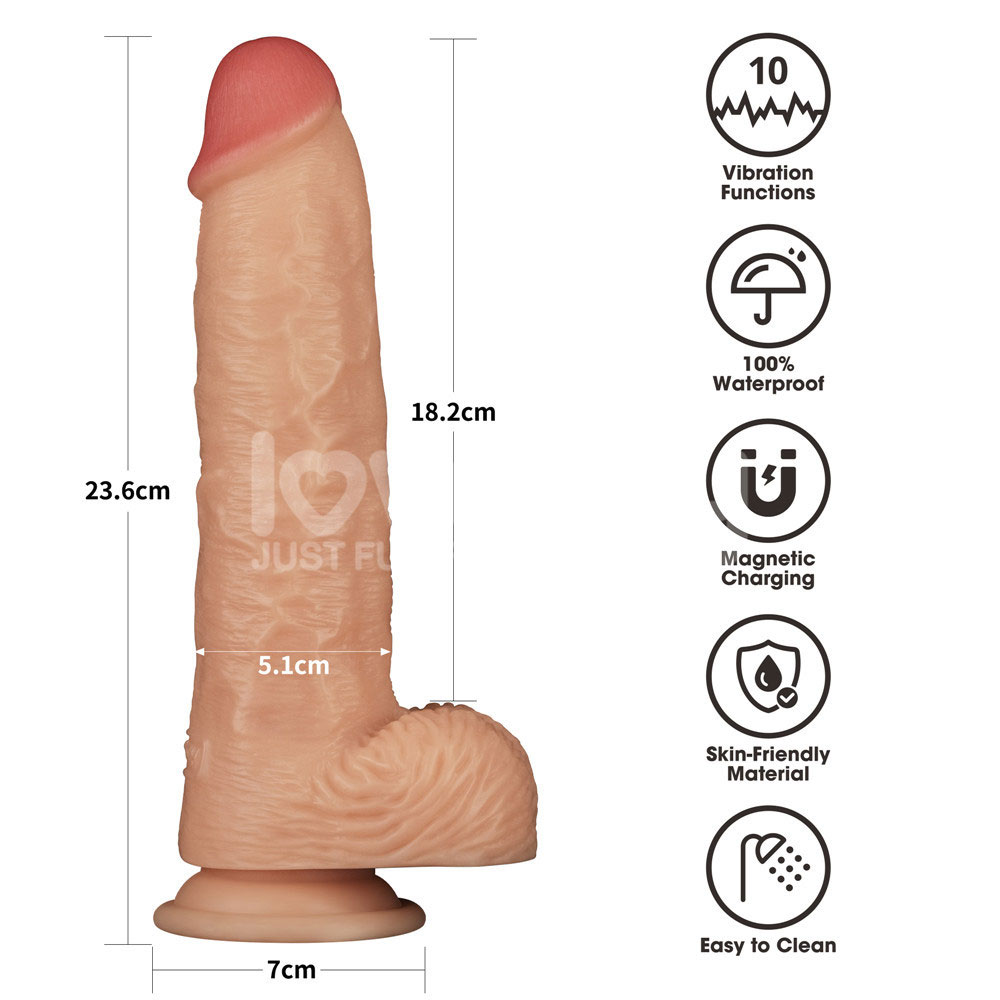 Dương Vật Giả Lovetoy 9.5 inch Power Basic Có Rung Duong Vat Gia Lovetoy 9 5inch Power Basic (7)