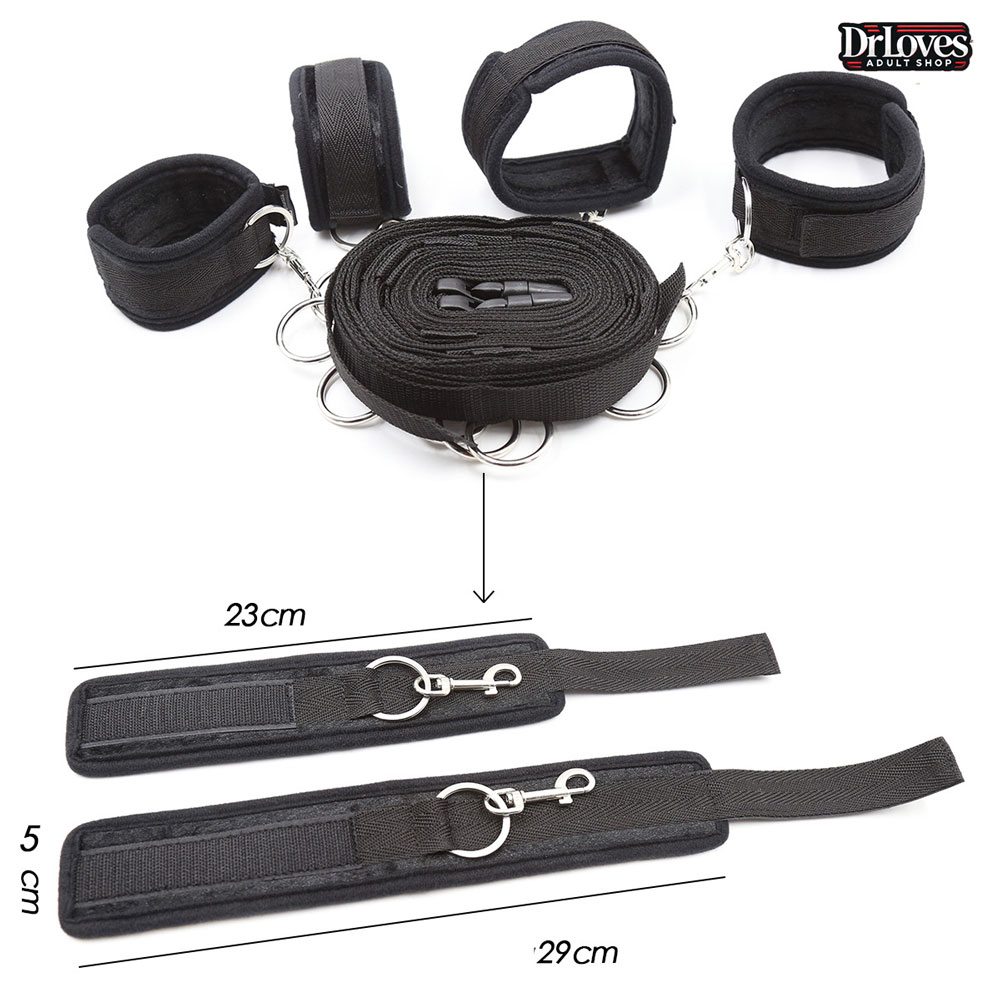Bộ BDSM Trói Tay Chân Vào Giường Nệm Kích Thích Bo Bdsm Vao Giuong Nem (1)