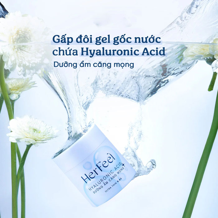 Bao Cao Su Her Feel Hyaluronic Acid siêu mỏng dưỡng ẩm Bcs Her Feel Hyaluronic Acid (5)